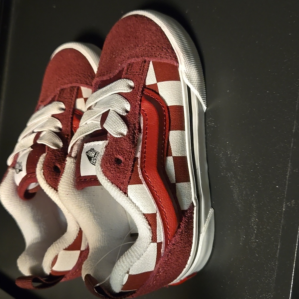 Vans Kids Red and White Sneakers - Picture 3 of 3